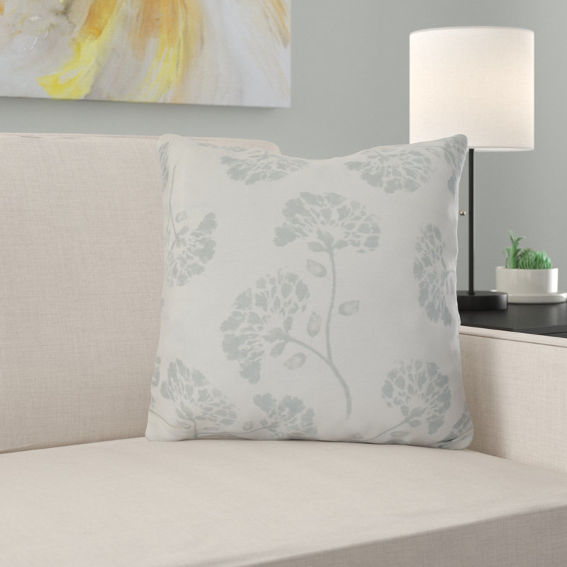 Housse et insert de coussin décoratif floral floral, H 18 po x l 18 po x P 3 po, Orange
