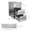 Armoire de cuisine en acier inoxydable avec 3 tiroirs et porte-essuie-tout, l 17 po x H 30 po x P 21 po, organisateur de rangement durable pour le comptoir ou sous l'armoire