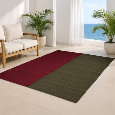 Tapis intérieur / extérieur rouge HorizontalStripes
