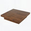 Table basse carrée en placage avec plateau coulissant et rangement-496815722
