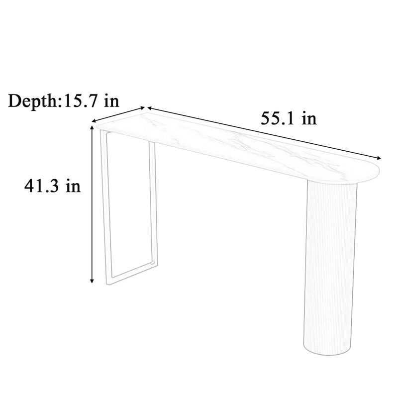 Hillhouse, 41.3"H x 55.1"L x 15.7"W, Gold/White