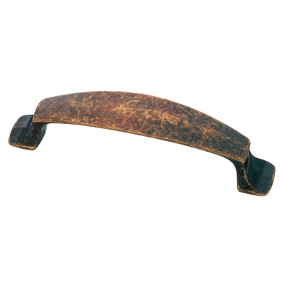 (8-Pack) 3-3/4" Curved Bellini Pull Old Brass