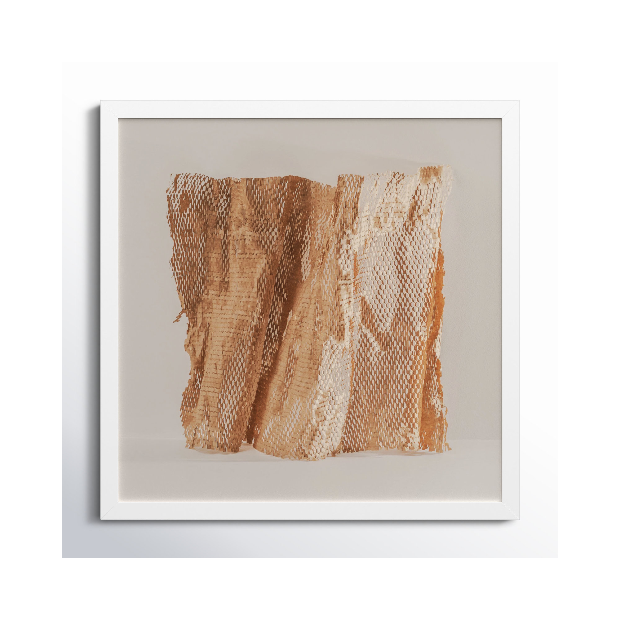 Unpackage 3 by Svetlana Smirnova, 30" H x 30" W x 1.25" D, White