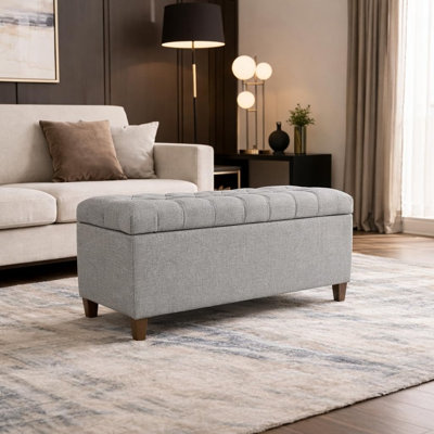 Solid Wood Outdoor Ottoman