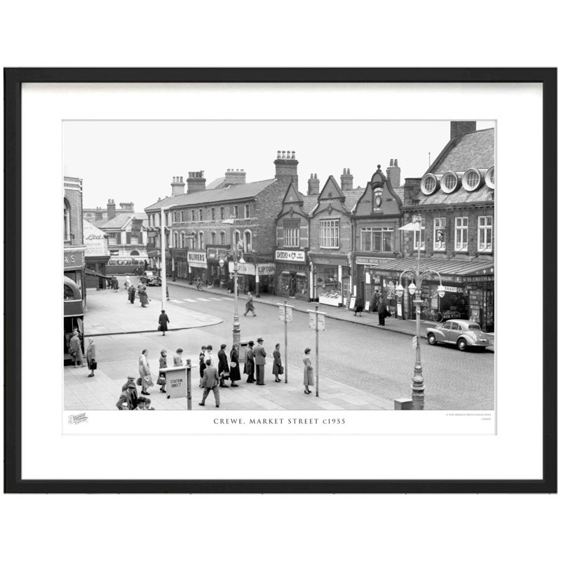 Crewe, Market Street C1955 by Francis Frith - Single Picture Frame Print, 40cm H x 50cm W x 2.3cm D