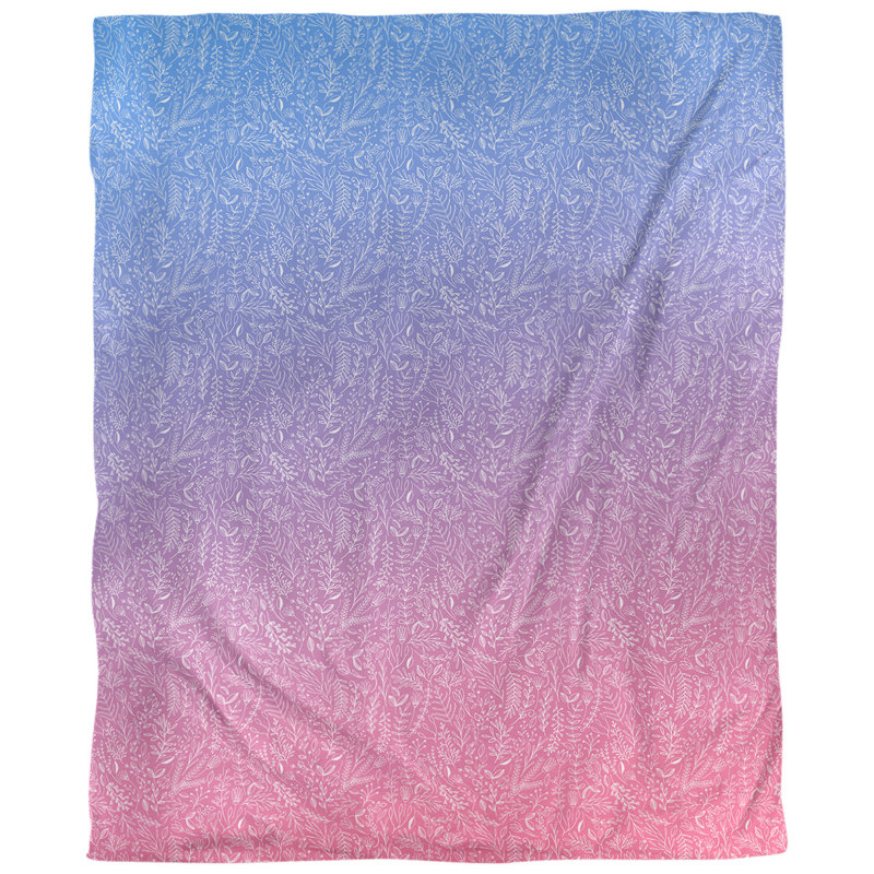 Fabric, Blue/Pink, 58" L x 36" W, Faux Linen