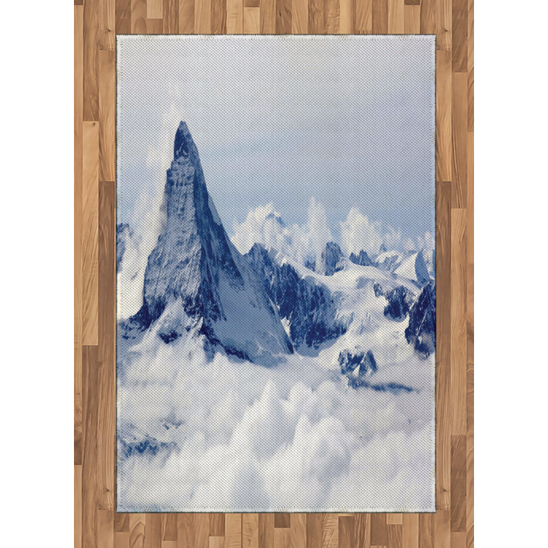 Mountain Nature High Density Long Fiber Poly Threads Decorative Area Rug Carpet, Rectangle 4' x 5'8"