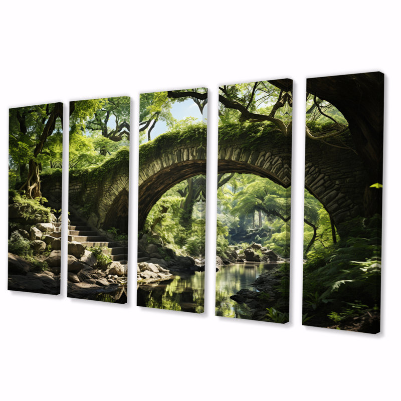 États-Unis Central Park Serenity - Décoration murale paysages - 5 panneaux égaux