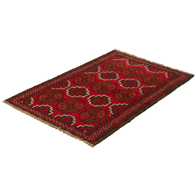 Tapis décoratif en laine noué à la main de conception unique 3 pi 7 po x 5 pi 8 po Boushra