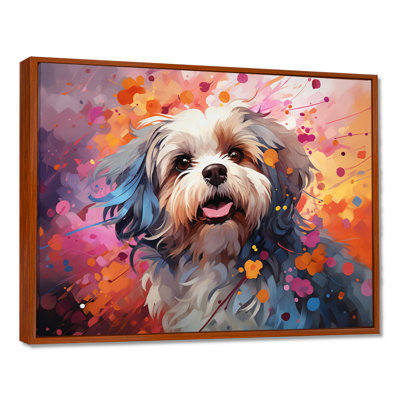 Popart Shih Tzu Serenade - art mural chien