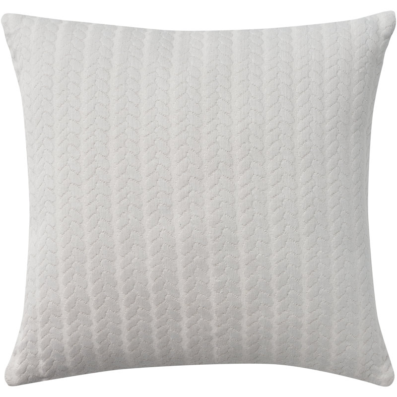 Housse de coussin carrée 100% coton, Gris clair