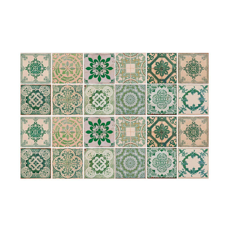 5.91'' W x 5.91'' L PVC Peel and Stick Field Tile
