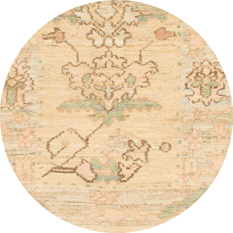 Abstract Indoor Rug, Round 5'