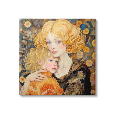 «Blonde Mother & Child», art mural sur toile par Rb