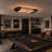 Retro 4-Light Ceiling Light, Industrial Chandelier