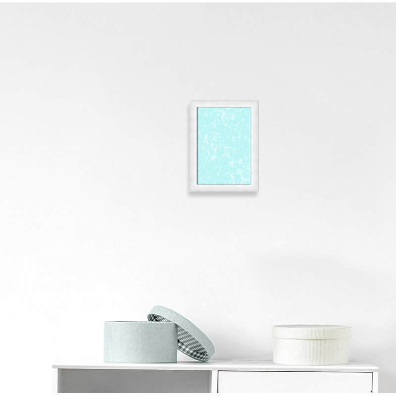 Impression sur papier de bulles fantaisistes, H 16 po x l 12 po x P 0,625 po, Encadré plat à grain de bois blanc
