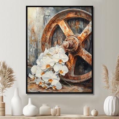 «Laceigh Orchids By The Wagon Wheel II», reproduction sur toile orchidée