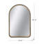 Miroir arqué 23,6 po x 35,4 po à deux tons noir mat et bois naturel