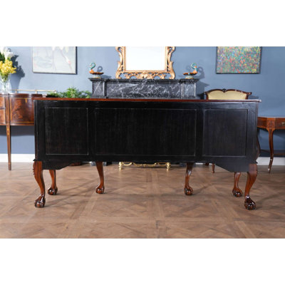 Buffet en forme de boule et griffe acajou