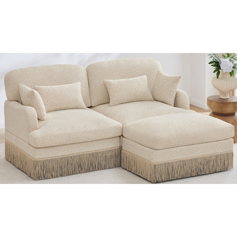Canapé Comfy Chenille Leopard, Beige