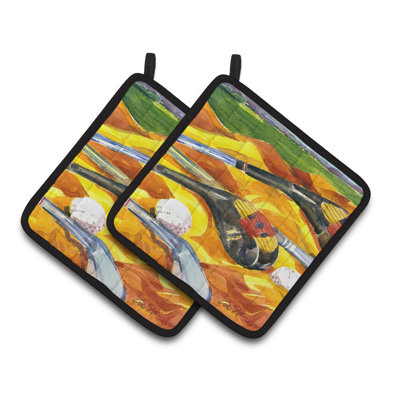 Caroline's Treasures Golf Clubs Polyester Potholder