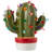 Pre-Lit Hand-Painted Ceramic Christmas Cactus with Lights