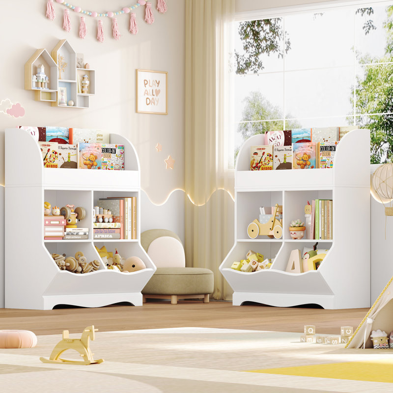 Ensemble de bibliothèque pour enfants avec rangement pour jouets