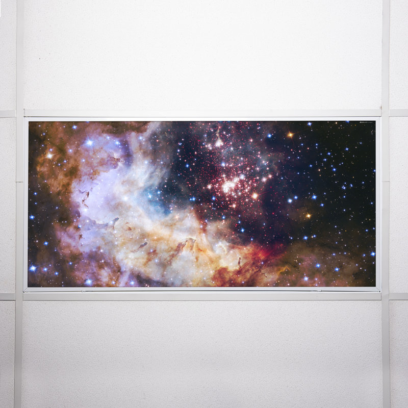 Couvertures de luminaire fluorescent astronomiques pour plafonniers - pour luminaire 2 x 4 - par Octo Lights