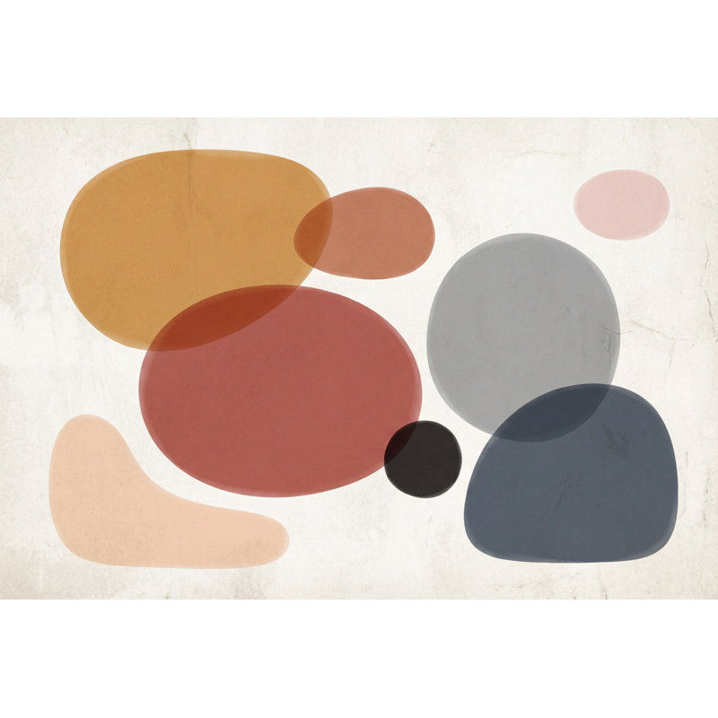 Décoration murale abstraite inspirée du milieu du siècle, 100 po x 96 po, Peler et coller