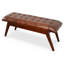Banc en cuir brun clair Maja