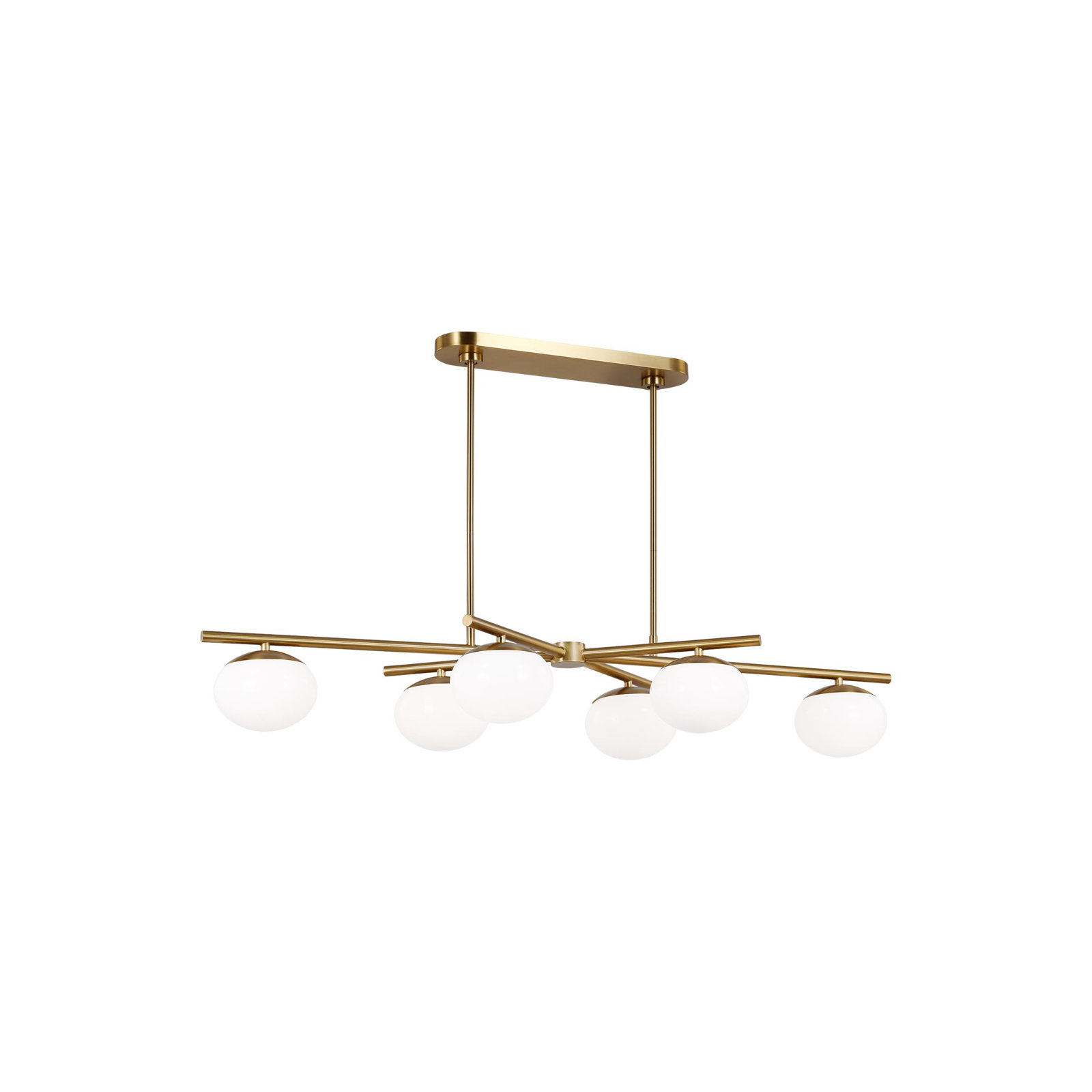 Vibi 6-Light Chandelier, Burnished Brass