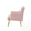 Luxueux fauteuil en velours avec pieds en métal pour des espaces compacts, alliant confort et style contemporain.-306879488