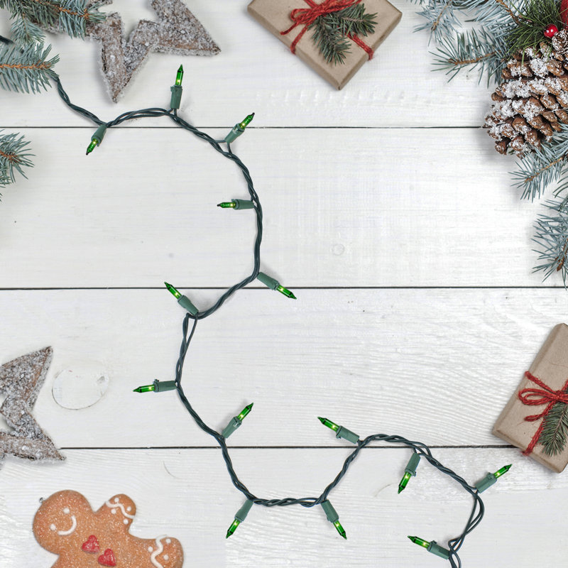 Commercial Grade Mini Christmas String Lighting, Green