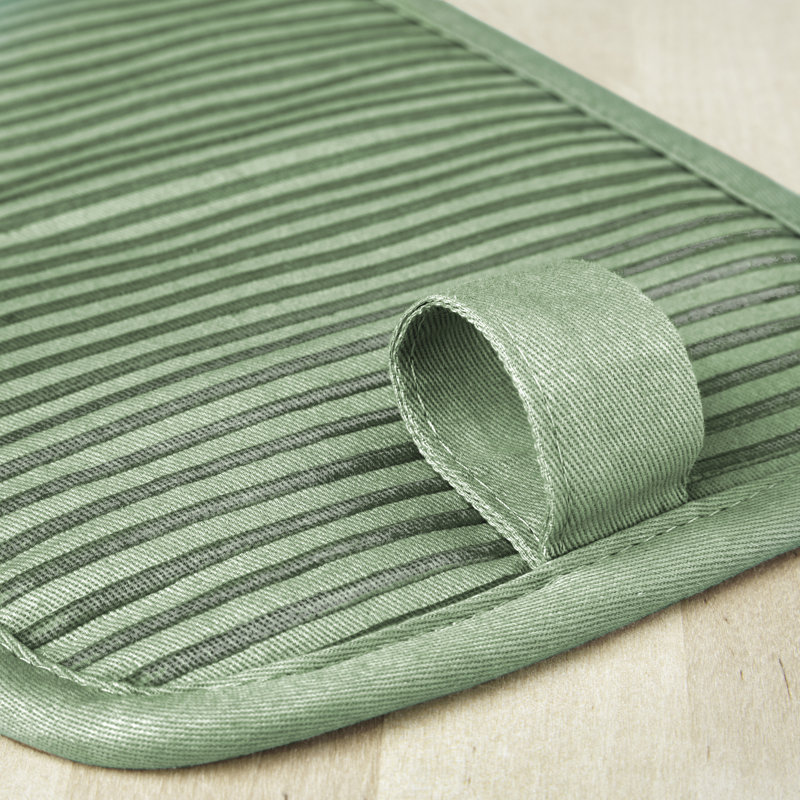 KitchenAid Beacon 2-Piece Potholder, Pistachio/Graphite Green