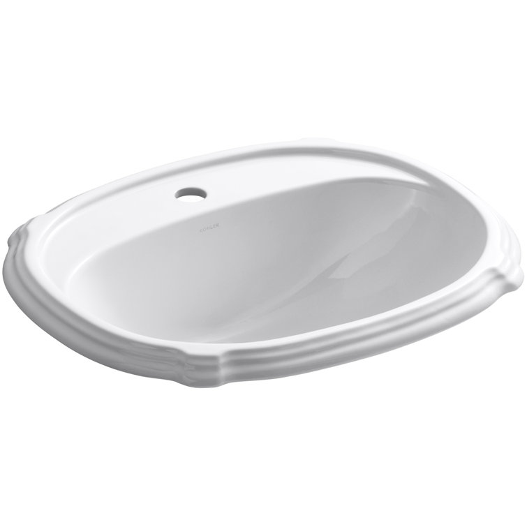Portrait® 8 Degree Oval Drop-In Bathroom Sink with Overflow