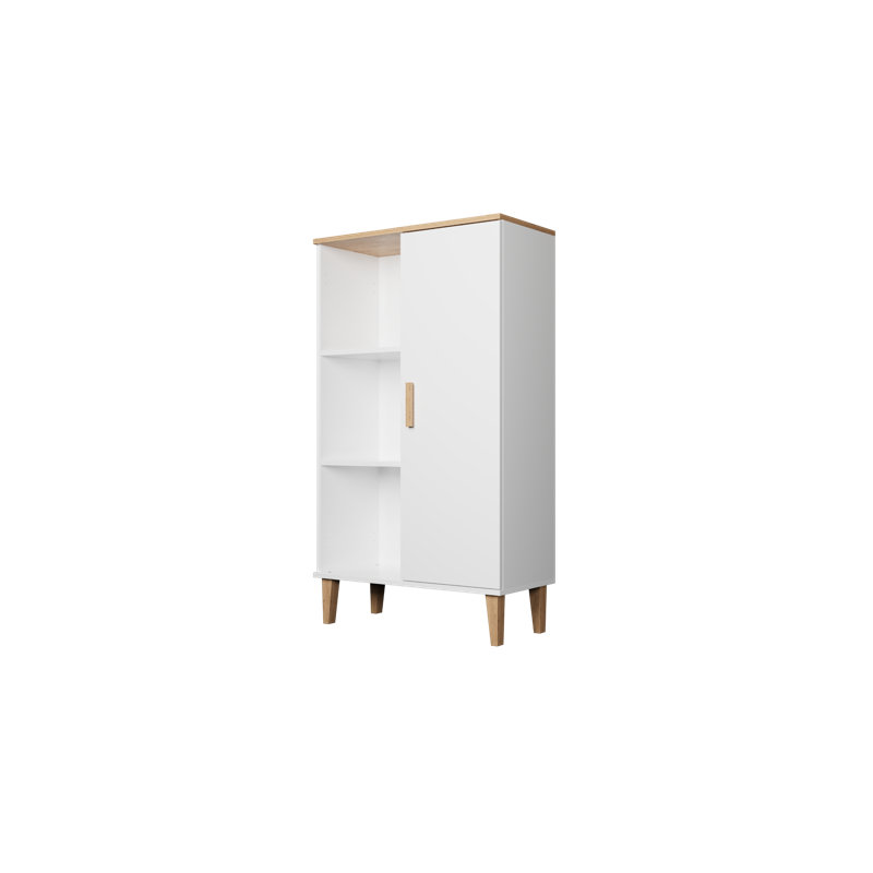 Amirah 120cm H x 80cm W Standard Bookcase, White