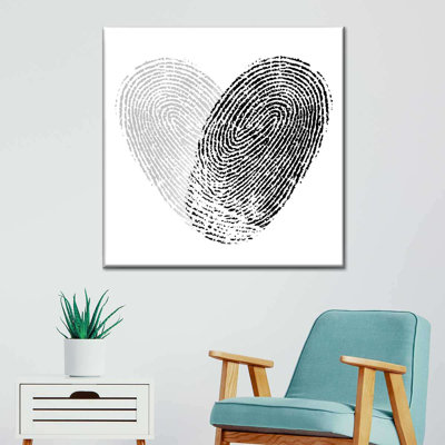 Fingerprint Heart Canvas Print
