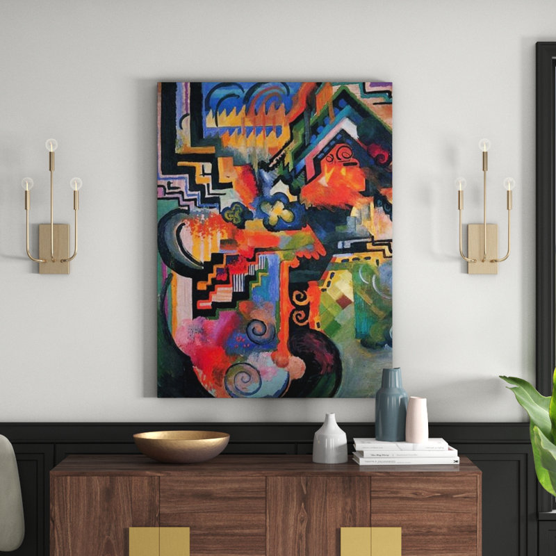 Macke August - Wrapped Canvas Painting, 80cm H x 60cm W x 1.8cm D