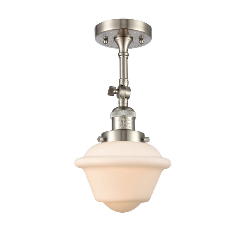Gaspard Dimmable Bath Sconce, Matte White Cased, 6 Watt Vinage LED Bulb, Brushed Satin Nickel