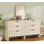 Commode 6 tiroirs avec panneau ondulé cannelé