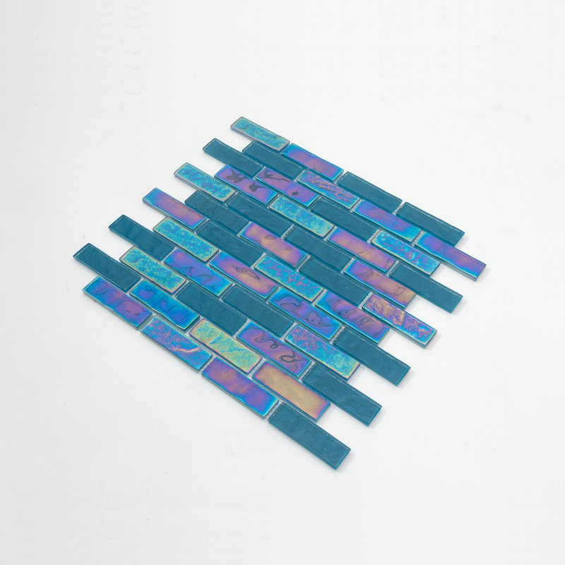 Carrelage mosaïque en verre pour piscine, Bleu Norweigan