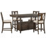 Extendable Counter Height Dining Table With 4 Counter Chairs
