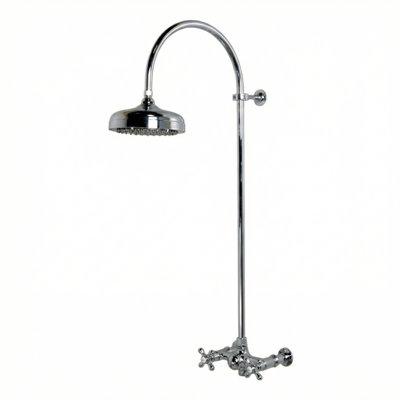 Exposed  Shower System 48" Wall Mounted Set with 7"Centre and Cross Handles