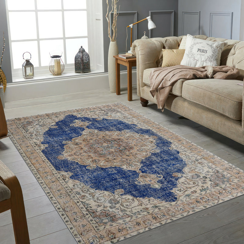 Floral Symphony Non Woven Thin Type Printed Rug Boasting a Mixture of Vibrant Colors and Intricate Design Patterns for an Artistic Touch in Your Indoors