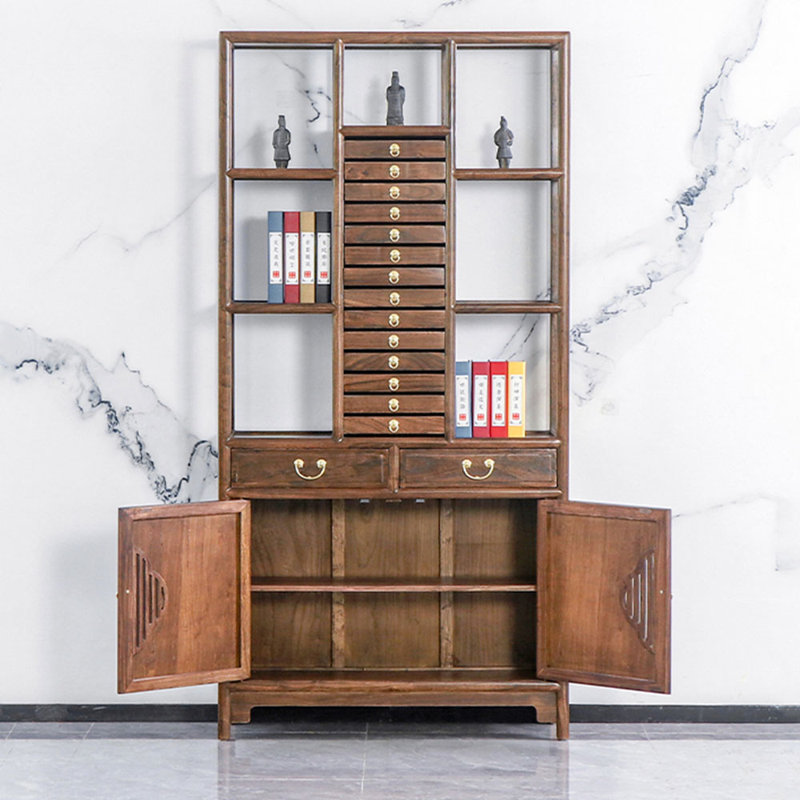 Chinese style large capacity storage bookcase
