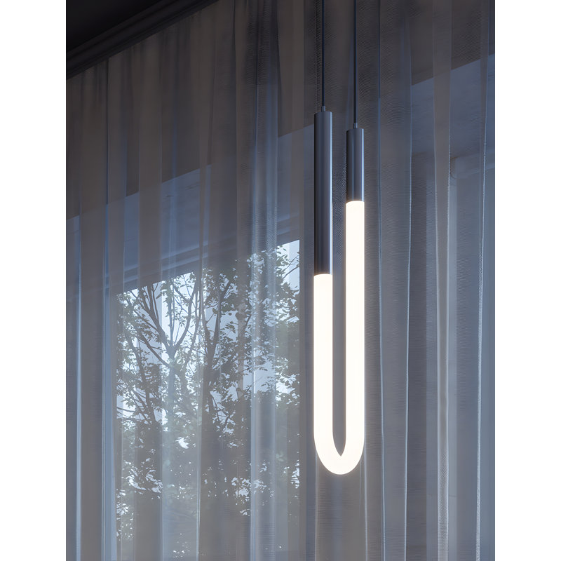 Adel Single LED Pendant, Satin Nickel