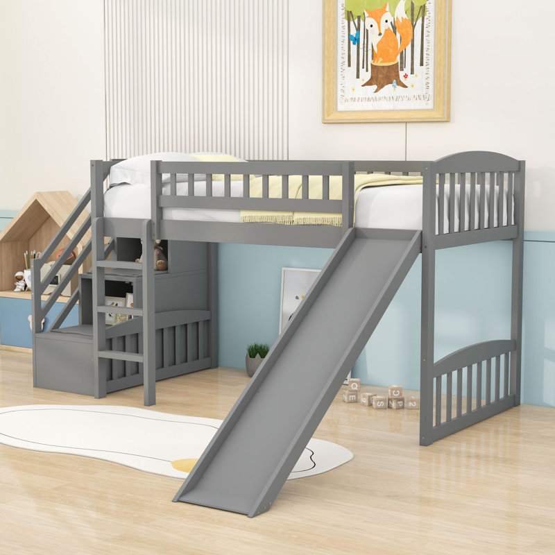 Lit mezzanine simple Farrokh par Harriet Bee, gris