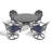 5-Piece All-Weather Cast Aluminum Dining Set, Include 4 Swivel Chairs And 47.24" Round Table With Black Frame (Same Sku:W1710S00345)-1384428262
