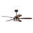 Rustic Farmhouse Ceiling Fan with Light and Remote Control