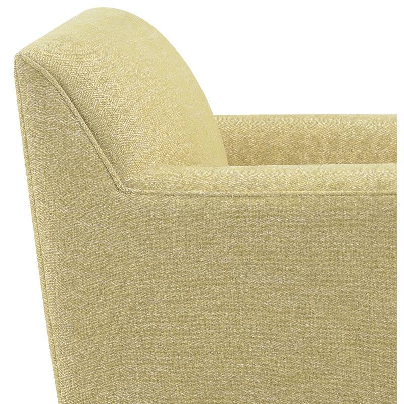 Kionni Upholstered Armchair, Lemon 100% Polyester